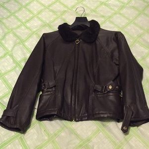 Brown Leather Coat